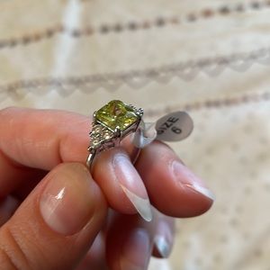 Yellow stone and silver ring… jackpot prize from a Jackpot Candle.